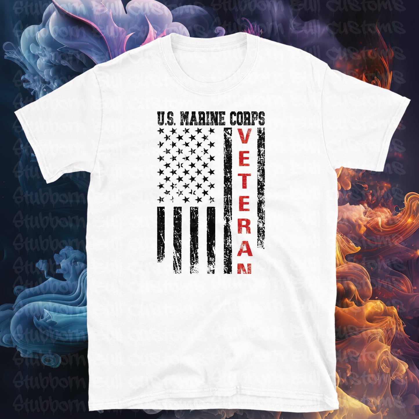 Marine Veteran Distressed flag Tee