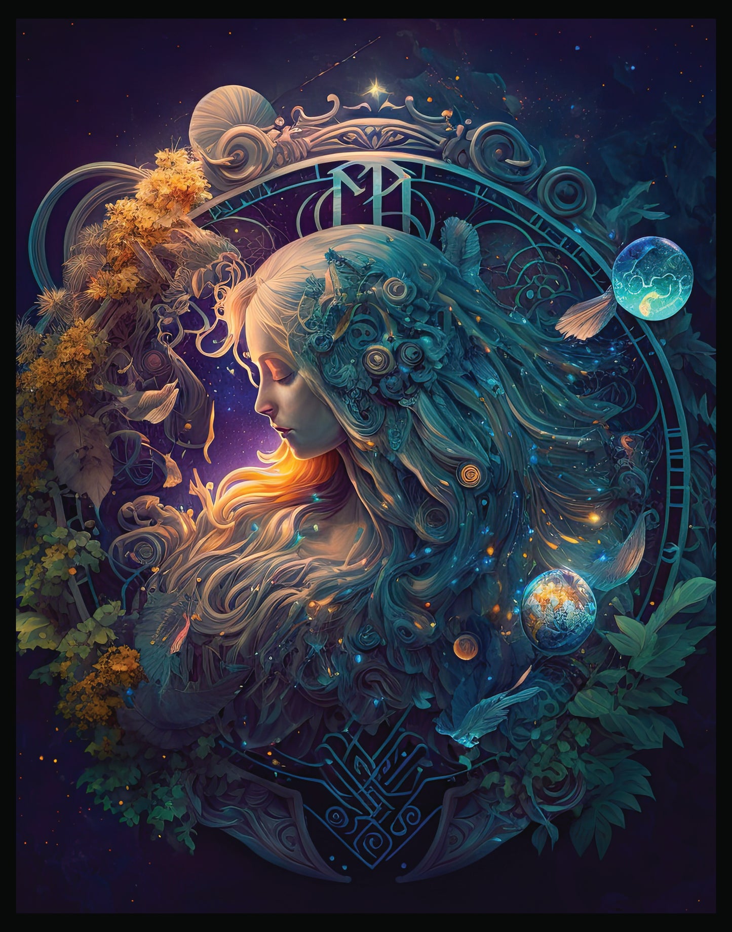 Virgo Metal Wall Art