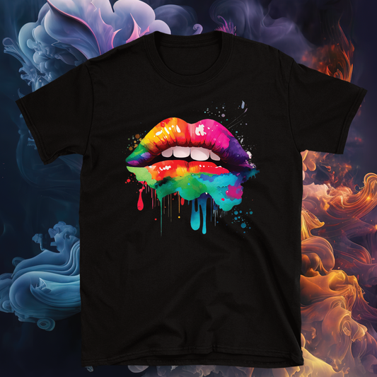 Colorful Lips Short Sleeve Shirt