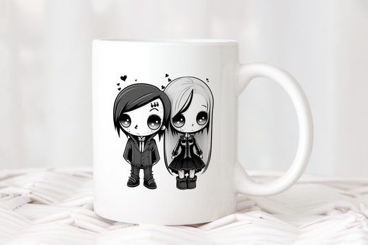 Goth Chibi Style Love Mug