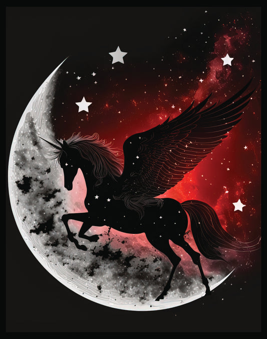 Fiery Pegasus Metal Wall Art