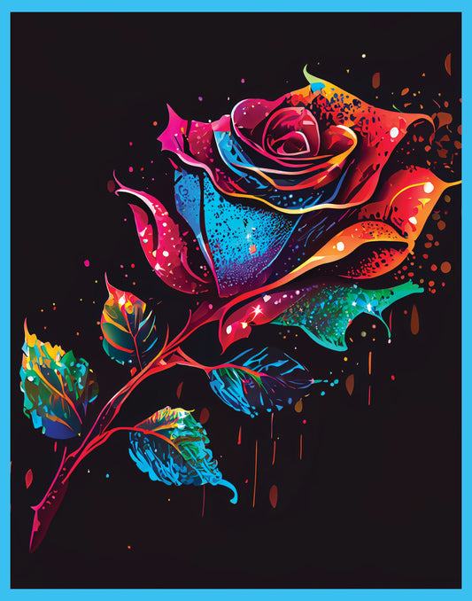 Water color rose Metal Wall Art